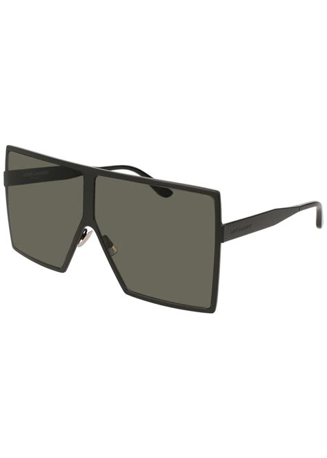 Saint Laurent SL 182 Betty Unisex Metal Shield Sunglasses